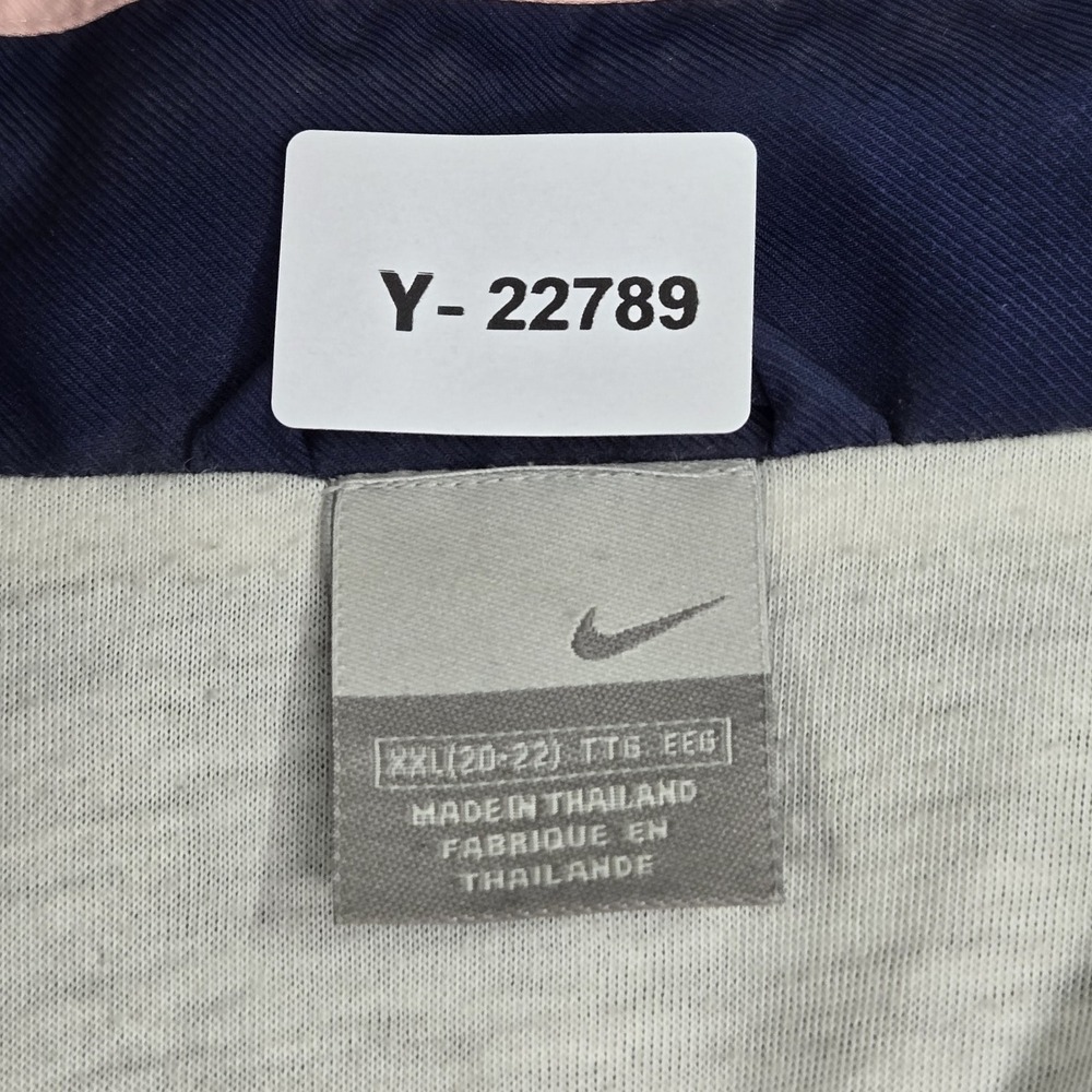 VINTAGE Nike Women Jacket Blue Nylon Polyester Colorblock Activewear Logo - Picture 2 of 10